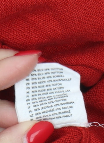 H&M Women's Red Cardigan Size 2XL