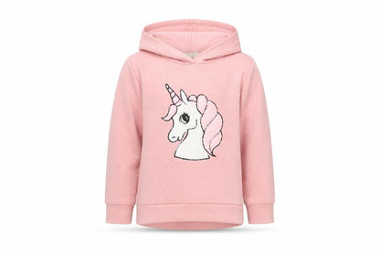 btween Girls Pink Unicorn Pullover Hoodie, Size 5 Years