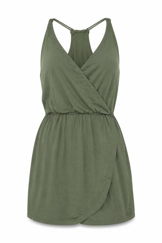 Guess Women's Green V-Neck Dress Size 10