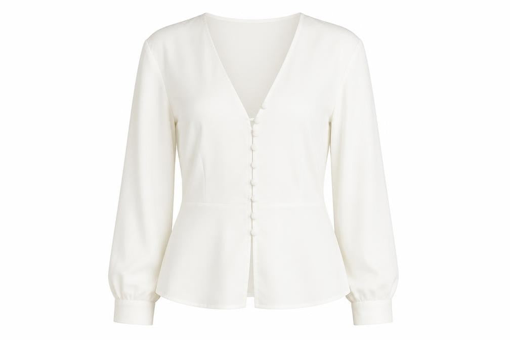 Topshop Women's White Satin Button Blouse UK 10