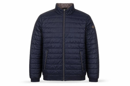 Benetti Men's XL Blue Puffer Jacket - Casual Style