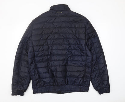 Benetti Men's XL Blue Puffer Jacket - Casual Style
