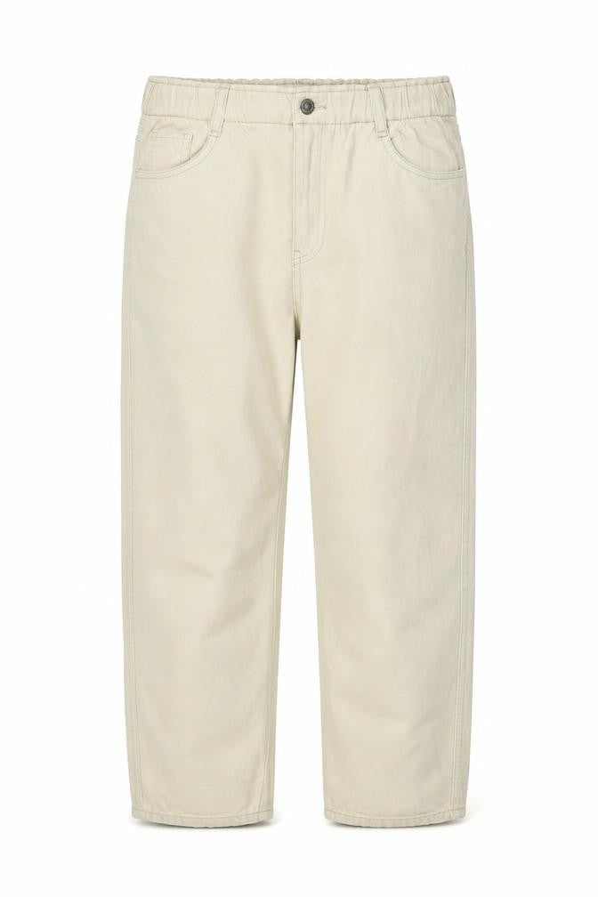 H&M Women's Beige Jeans, Size 14, 5-Pocket Design