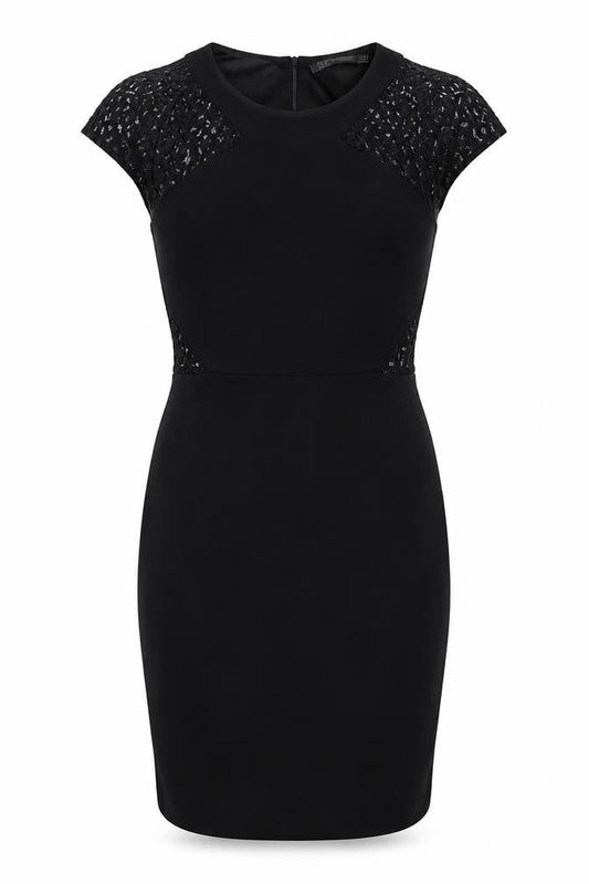 Zara Women's Black Lace Sheath Dress - M