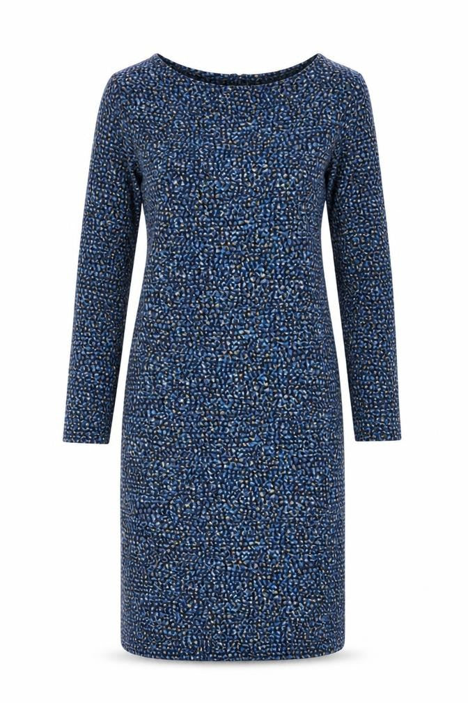 Jigsaw Women's Blue Geometric Long Sleeve Dress
