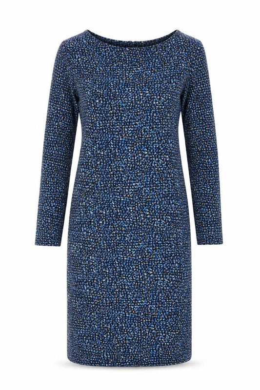 Jigsaw Women's Blue Geometric Long Sleeve Dress