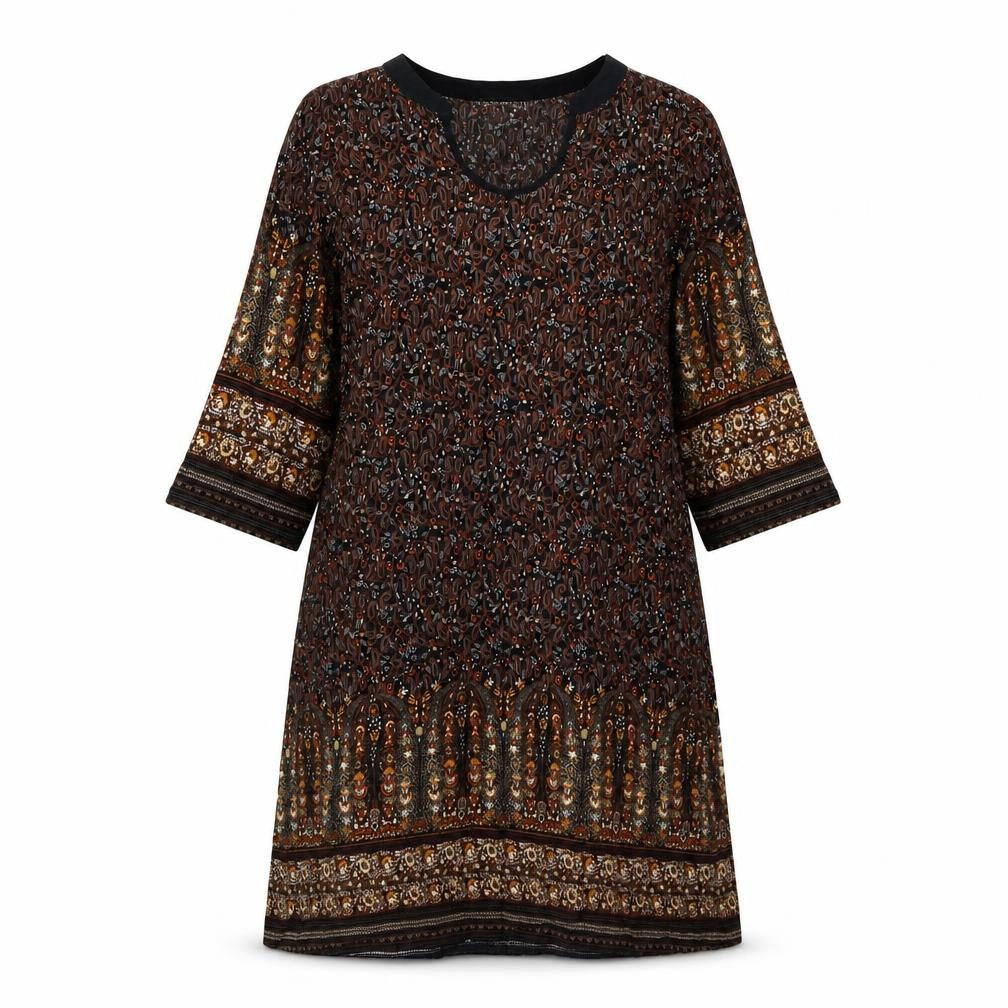 Brave Soul Women's Paisley 3/4 Sleeve Dress S