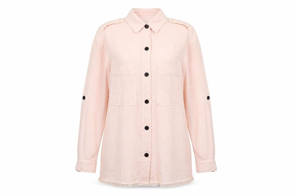 Zara Woman Pink Button-Up Shirt UK 8
