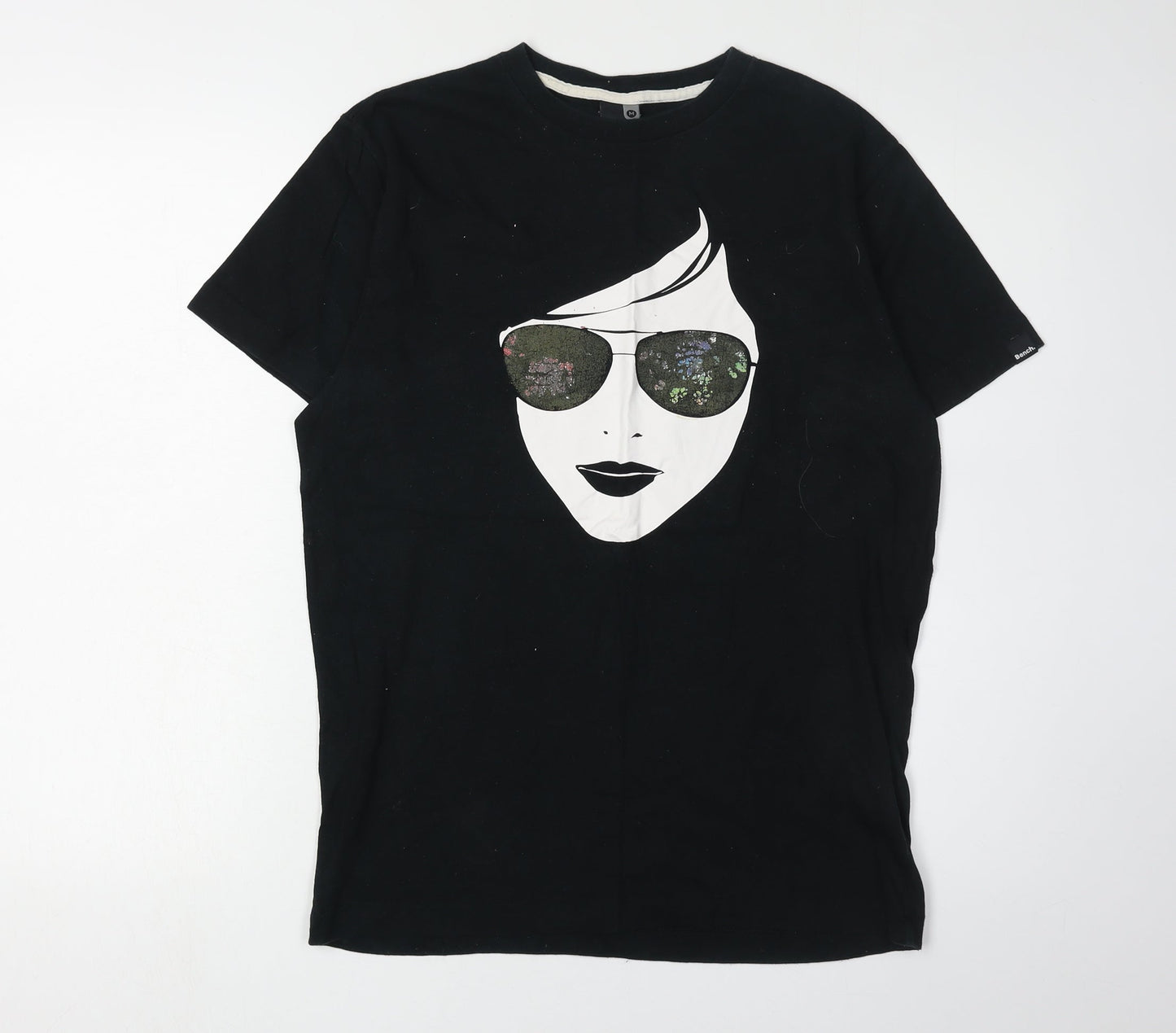 Bench Black Graphic T-shirt Size M Men's