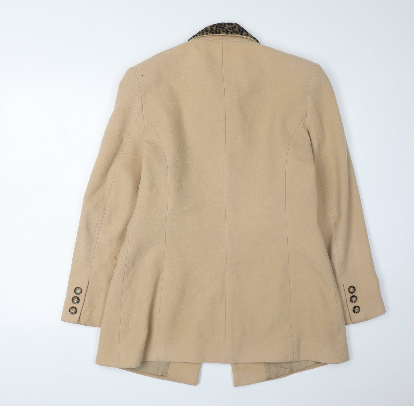 Charlotte Halton Women's Beige Wool Overcoat UK 12