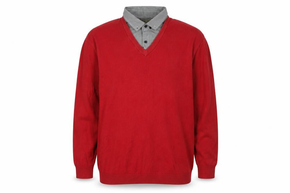 Next Men's XL Red V-Neck Pullover Jumper