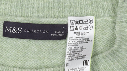 Marks & Spencer Women's Multicoloured Striped Pullover Jumper - Size S