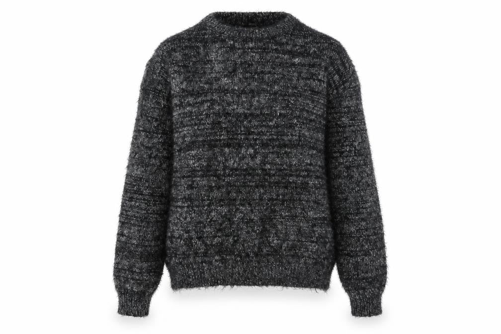 C&A Women's Black Acrylic Pullover Jumper, Size L