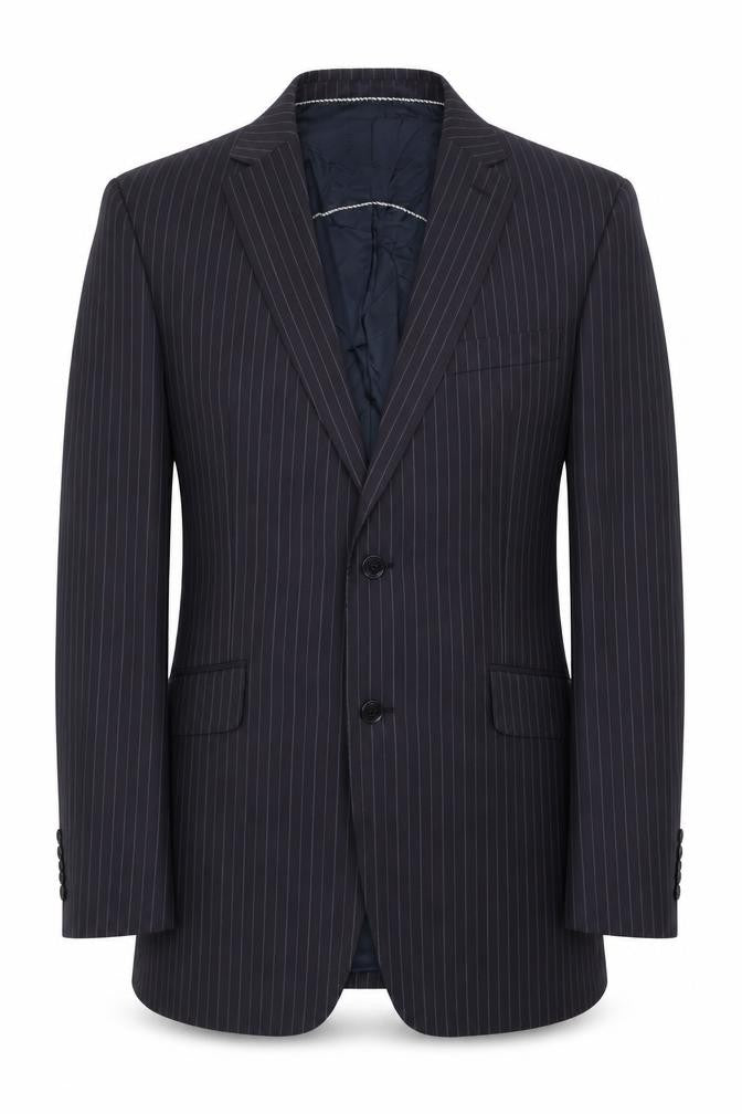 St. George by Duffer Men's Blue Striped Blazer, Size 42L