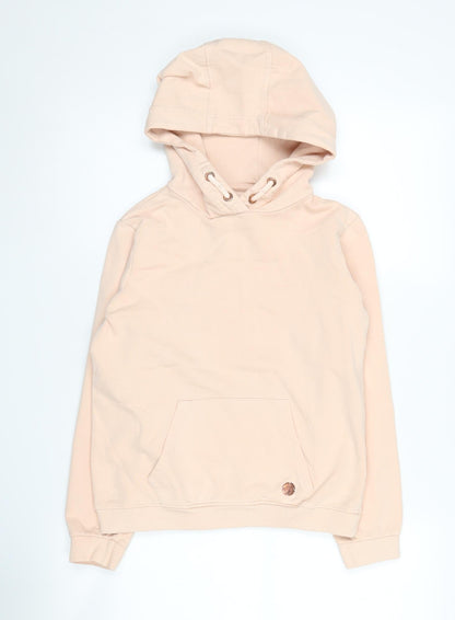 Additional front view of Firetrap girls’ beige hoodie 11-12 years pullover casual