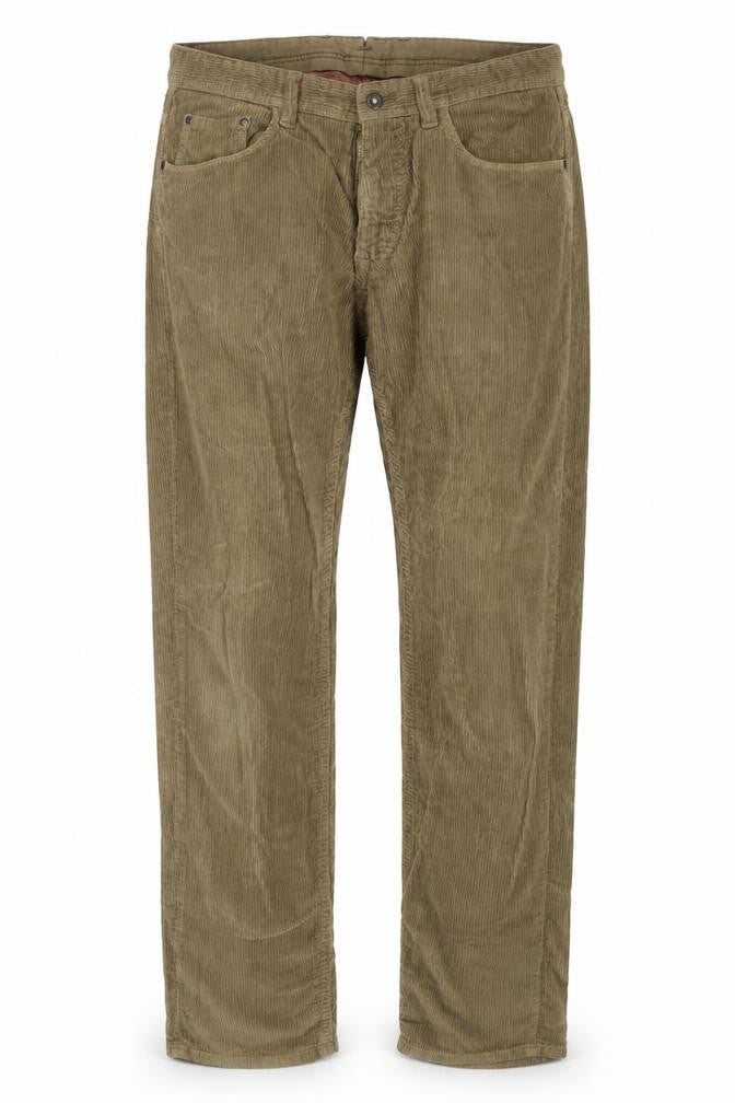 Massimo Dutti Men's Brown Corduroy Trousers 42