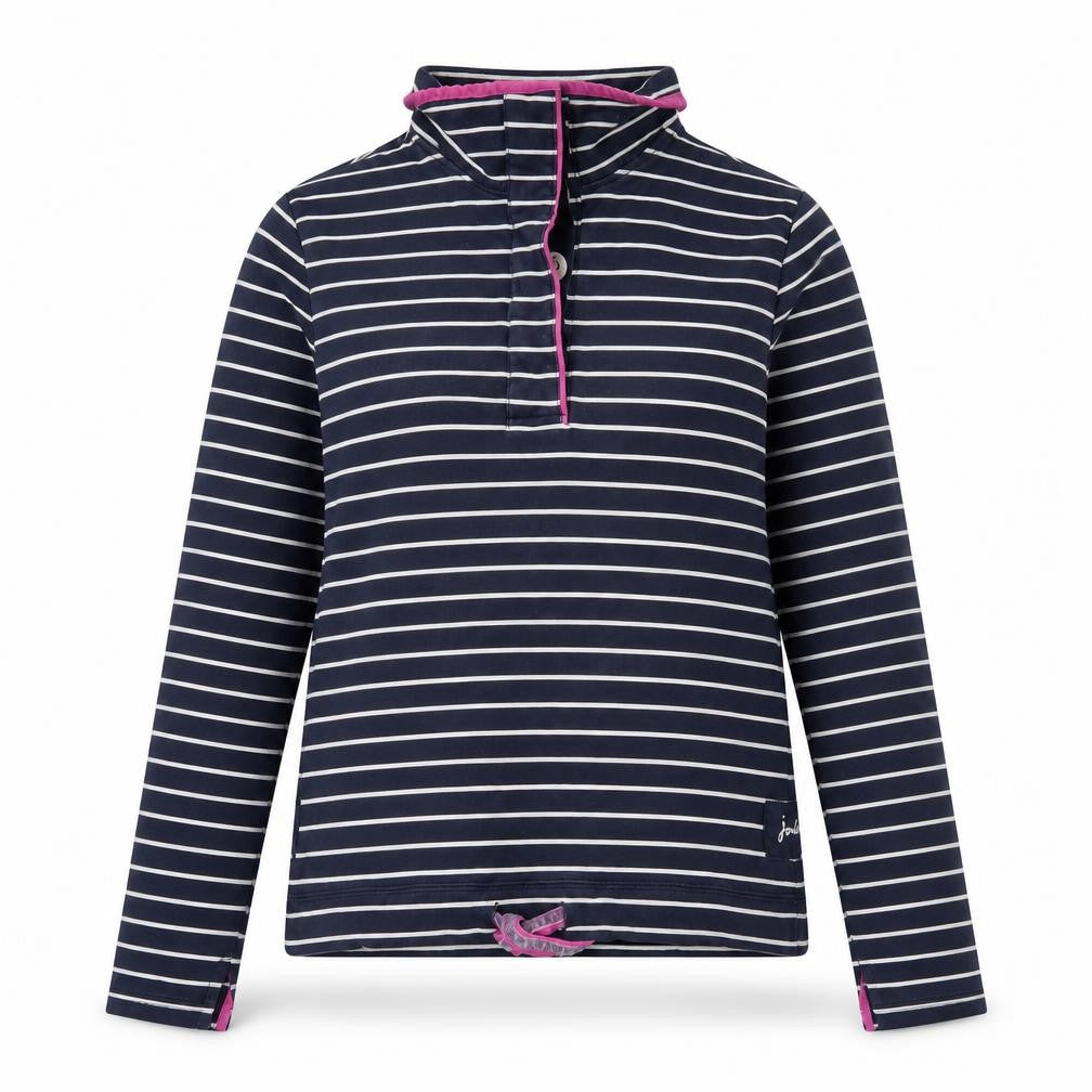 Joules Women's XS Multicoloured Henley Striped Sweatshirt