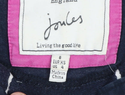 Joules Women's XS Multicoloured Henley Striped Sweatshirt