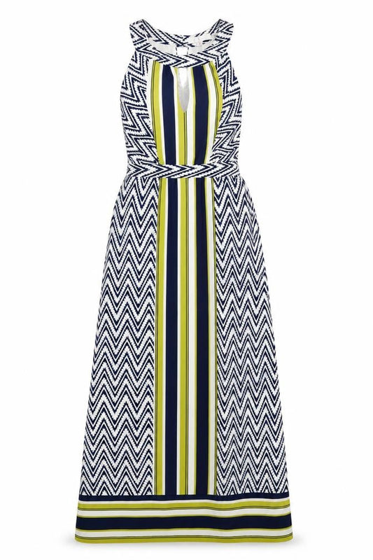 Jasper Conran Women's Chevron Halter Long Dress, Size 8