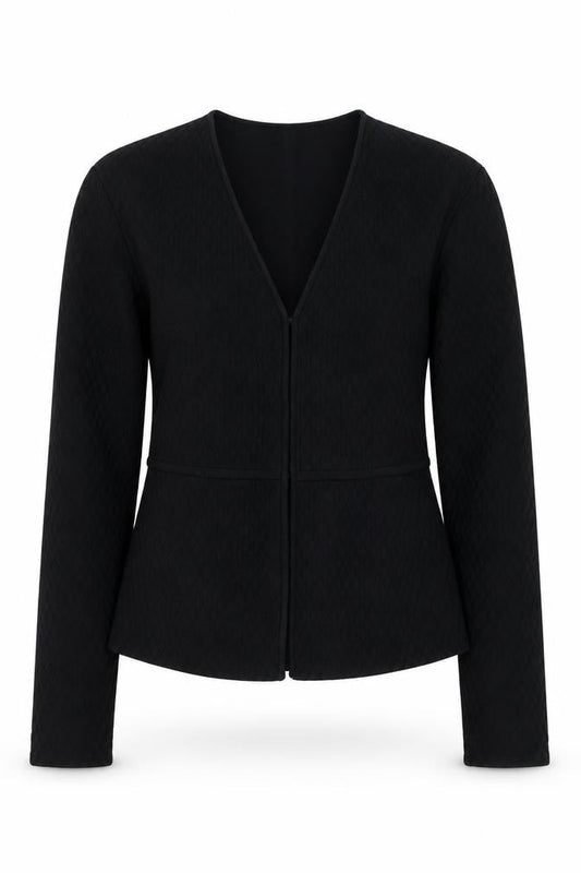 L.K. Bennett Women's Black Blazer S Shawl Collar