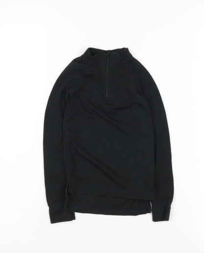 Additional front view of Trespass boys’ black sweatshirt 2-3 years