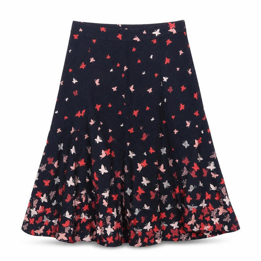 Laura Ashley Womens Floral Skirt Size 8 Multicoloured Linen