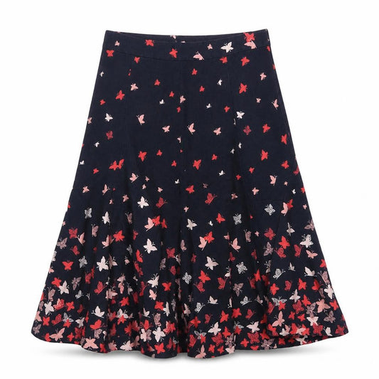 Laura Ashley Womens Floral Skirt Size 8 Multicoloured Linen