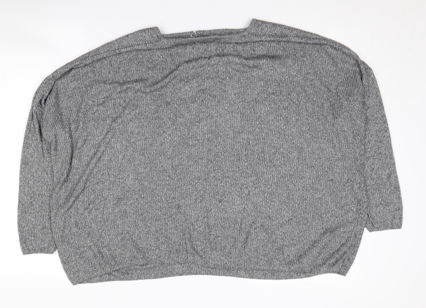 BDG Women's Grey V-Neck Knit Jumper - Size L