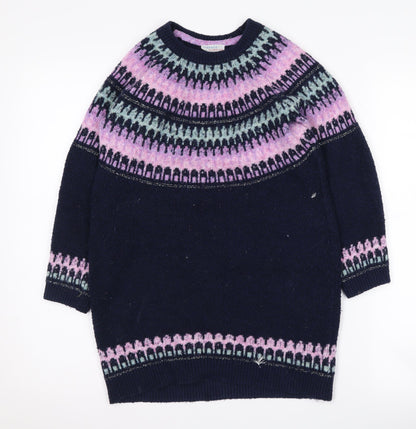 FatFace Girls Fair Isle Jumper, Multicoloured, Size 9-10