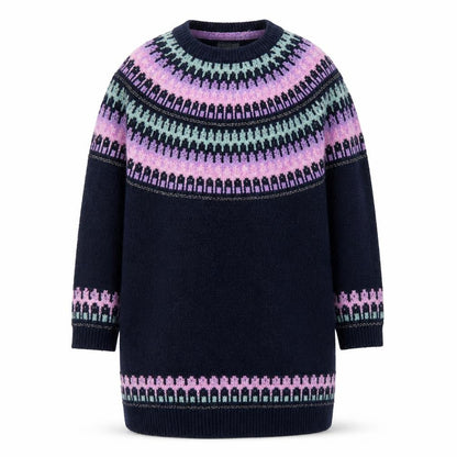 FatFace Girls Fair Isle Jumper, Multicoloured, Size 9-10
