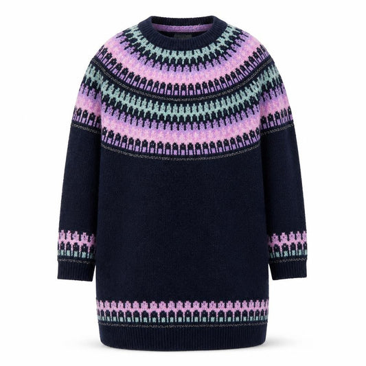 FatFace Girls Fair Isle Jumper, Multicoloured, Size 9-10