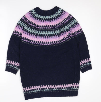 FatFace Girls Fair Isle Jumper, Multicoloured, Size 9-10