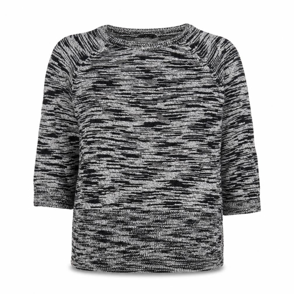 Whistles Women's Black & Grey Crew Neck Jumper Size 12