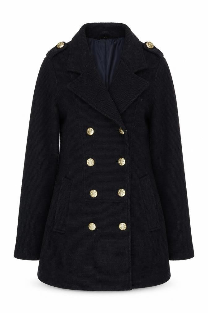 A&G Women's Black Wool Blend Pea Coat Size S