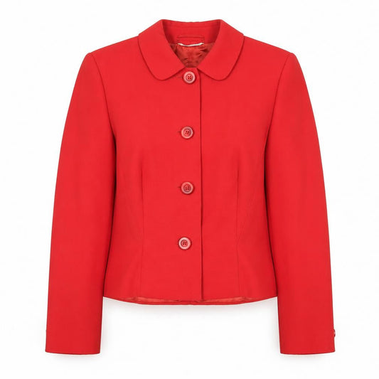 Sportmax Women's Red Wool Suit Jacket Size 12