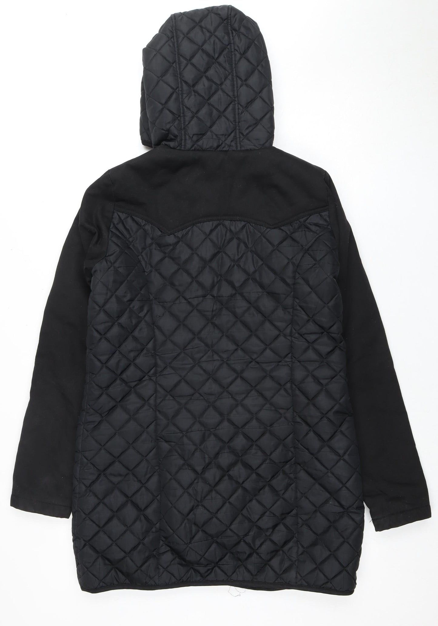 Vero Moda Women's Black Quilted Hooded Jacket S