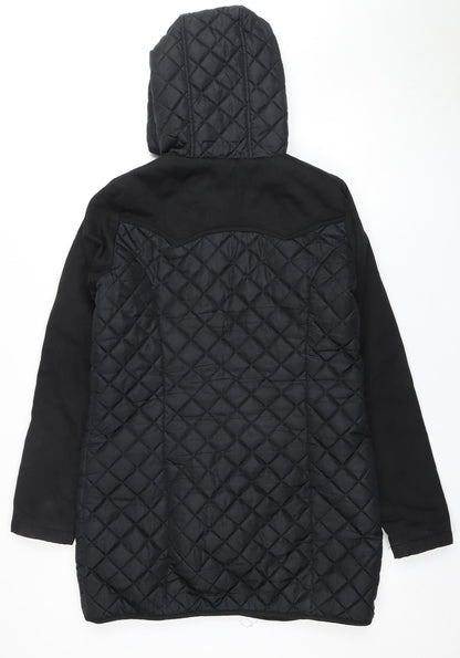 Vero Moda Women's Black Quilted Hooded Jacket S