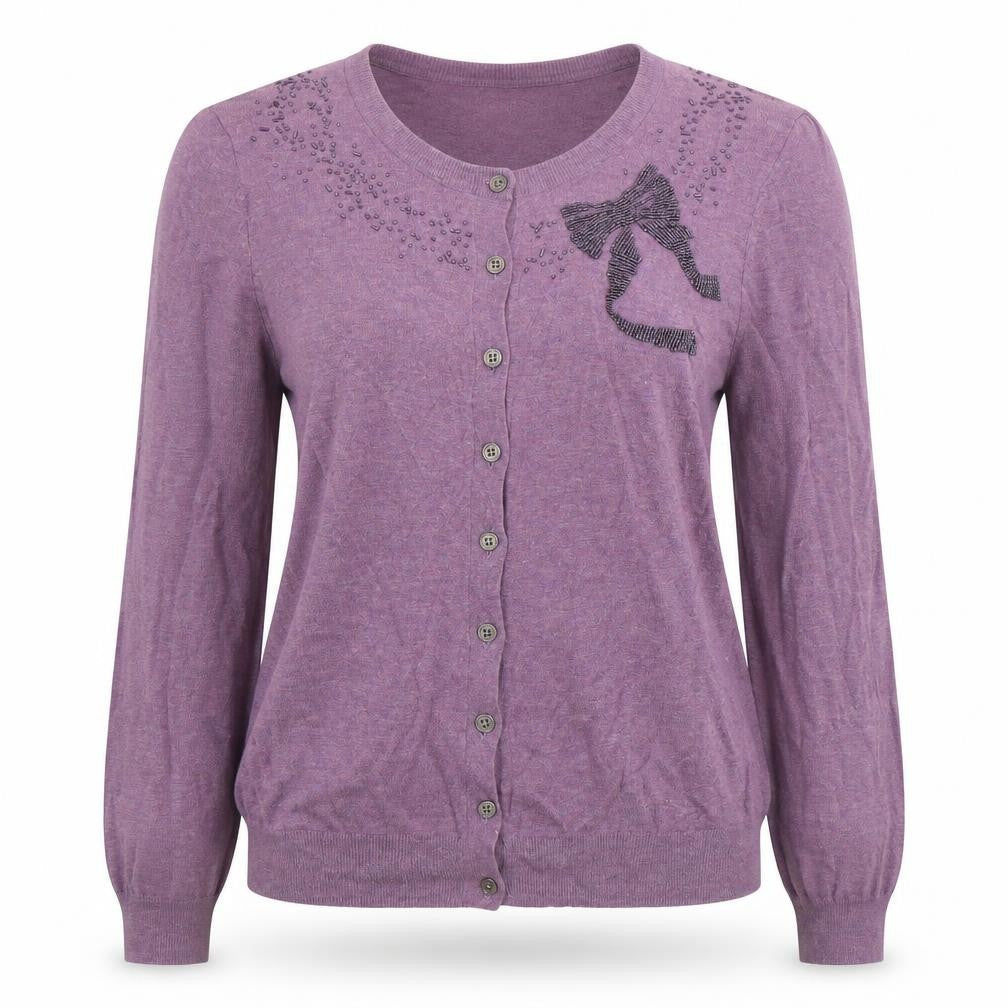 Kew Women's Purple Cotton Cardigan Size S