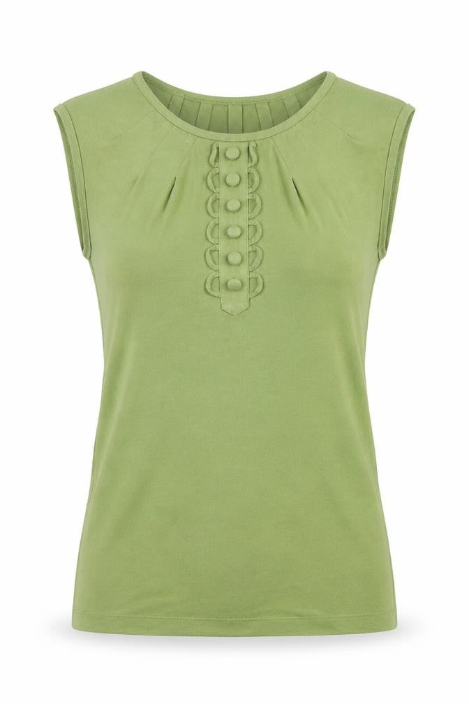 Banana Republic Women's Green Sleeveless Top M