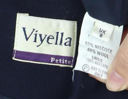 Viyella Women's Petite Navy Blazer Size 8