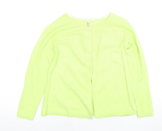Joules Girls Green Cardigan 10 Years Acrylic Cotton