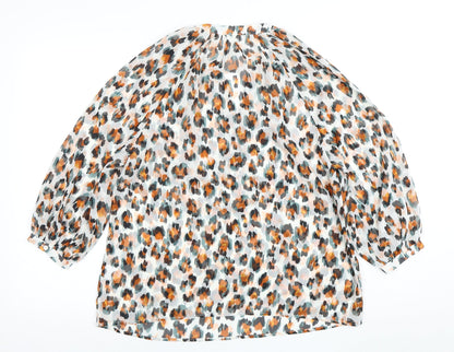 Hush Women's Multicoloured Animal Print Blouse, Size 8