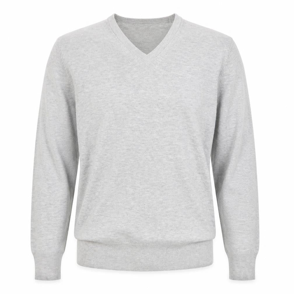 Matalan Grey V-Neck Pullover Jumper, Men's L