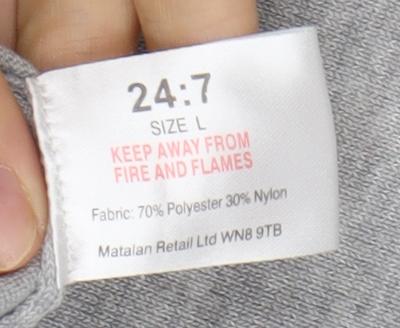 Matalan Grey V-Neck Pullover Jumper, Men's L