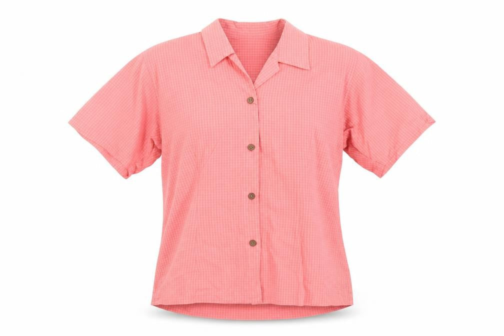 Columbia Women's Pink Button-Up Shirt, Size S, Elegant Casual Wear