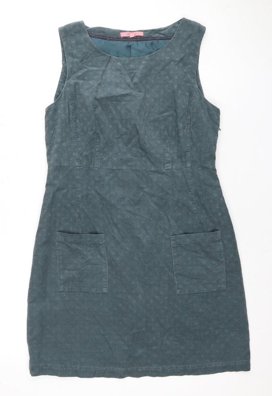 White Stuff Women's Green Shift Dress Size 10