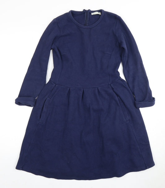 Whistles Women's Blue A-Line Long Sleeve Dress