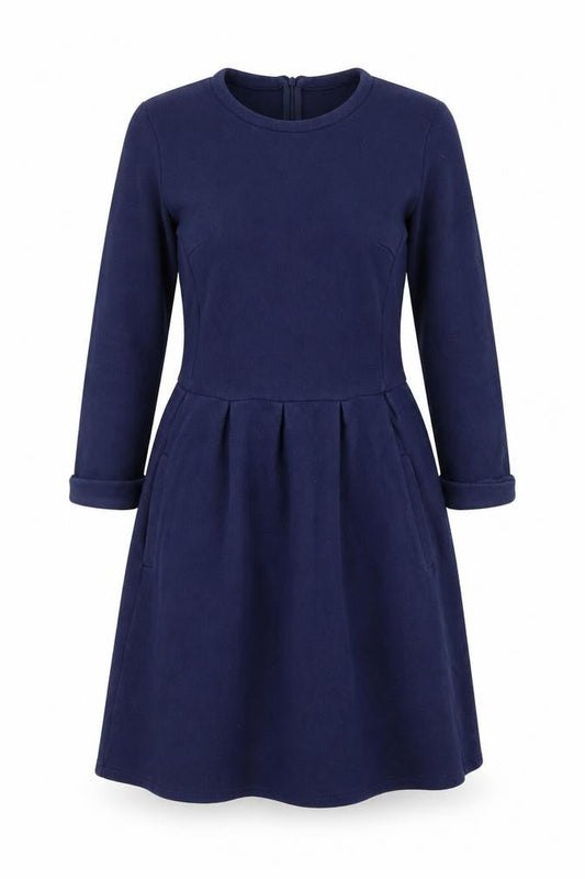 Whistles Women's Blue A-Line Long Sleeve Dress