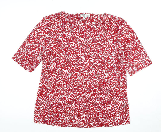 Faustino Red Geometric Women's T-Shirt L