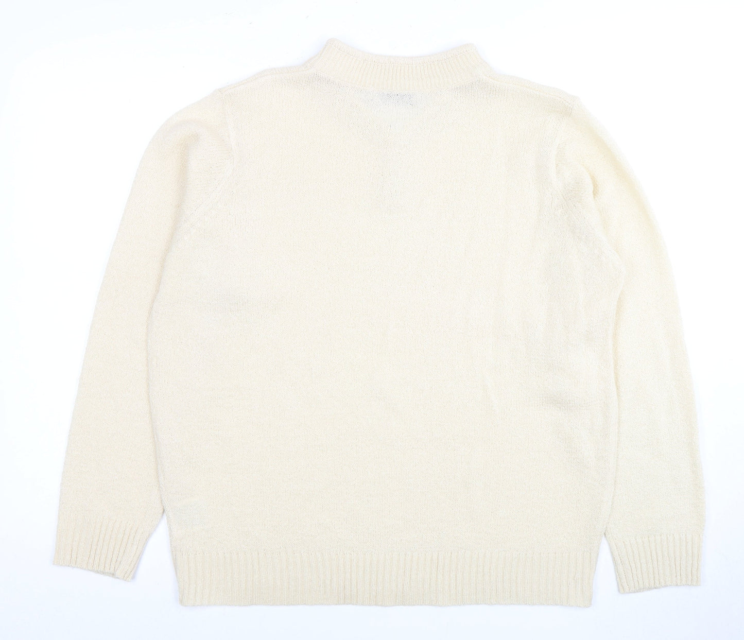 Honor Millburn Women's Ivory Henley Jumper L Casual